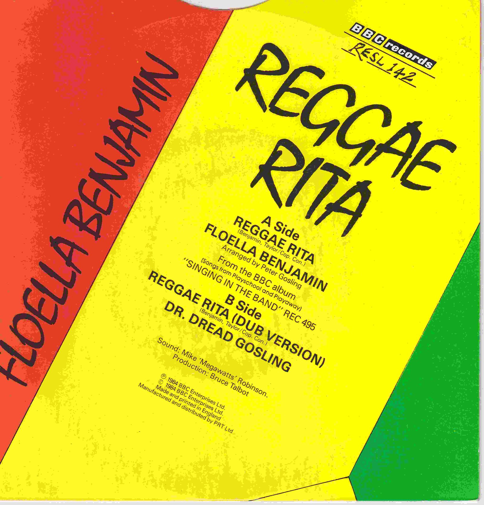 Picture of RESL 142 Reggae Rita by artist Floella Benjamin / Dr. Dread Gosling (Peter Gosling) from the BBC records and Tapes library